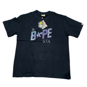 A Bathing Ape Tie-DYE Babe STA Black Tee